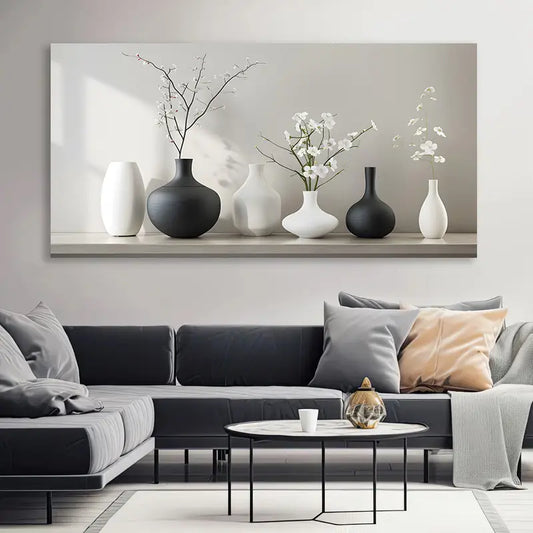 Elegant Still Life Minimalist Design Wall Art wall canvas office home room framed 120x60cm - Bella Home Decor