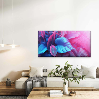 Tropical Leaves Wall Art Canvas Office Home Room Framed 120x60cm - Bella Home Decor