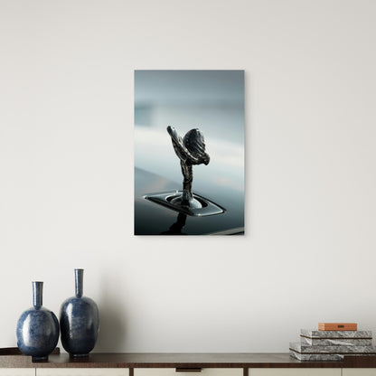 Black Spirit Of Ecstasy Rolls Royce 40x60cm Metal Print Ready to Hang
