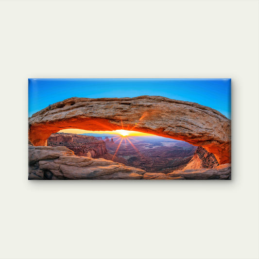 Sunrise Mesa Arch Canyon Wall Art Canvas Office Home Room Framed 120x60cm