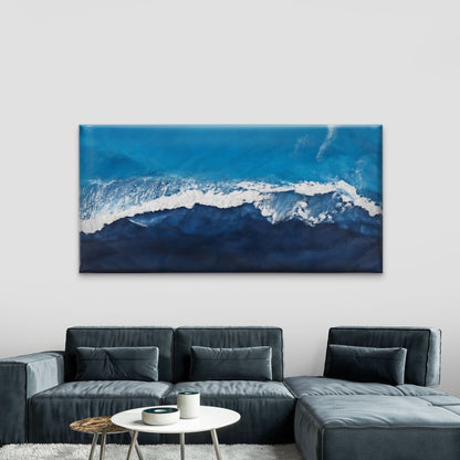 Ocean Waves And Sea Surf Wall Art Canvas Office Home Room Framed 120x60cm