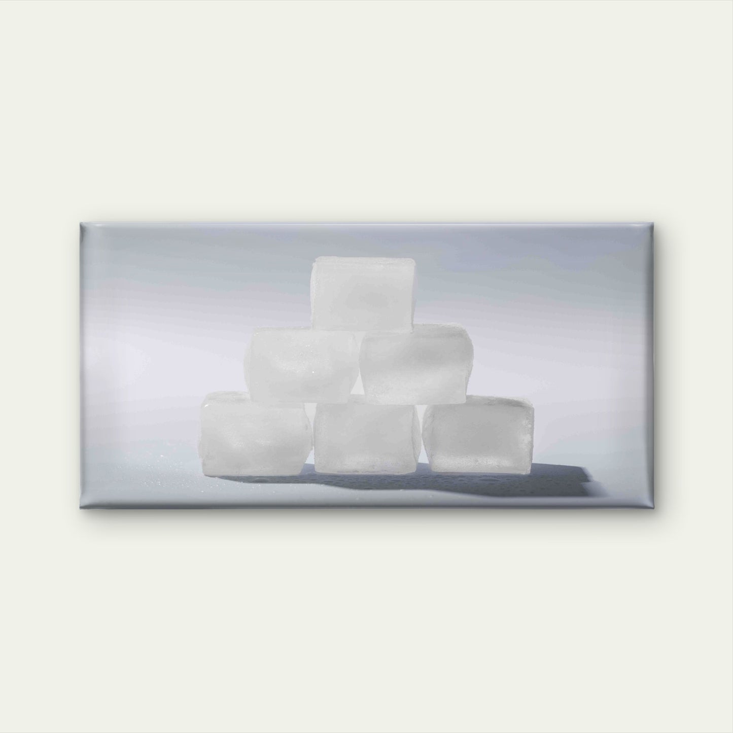 Stacked Ice Cubes Wall Art Canvas Office Home Room Framed 120x60cm