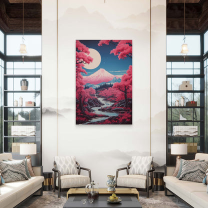 Digital Art Beautiful Mountains 40x60cm Metal Print Ready to Hang