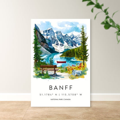 Banff National Park Canada Landscape Travel Poster Print Wall Art