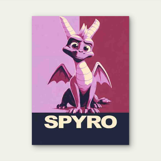 Spyro Dragon 60x90cm Metal Print Ready to Hang