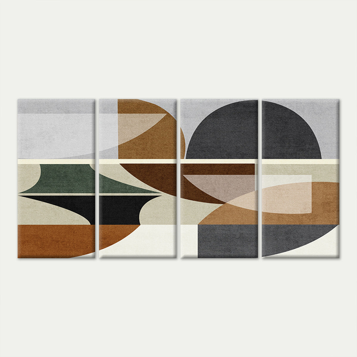 4pcs Boho Geometric Abstract Shapes Terracotta Wall Art Canvas Framed 45x80cm        - High Quality Print 100% Australian Made Wall Canvas Ready to Hang