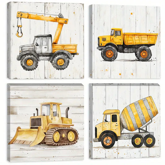 4pcs Japanese Samurai Art JSA Wall Art Canvas Framed