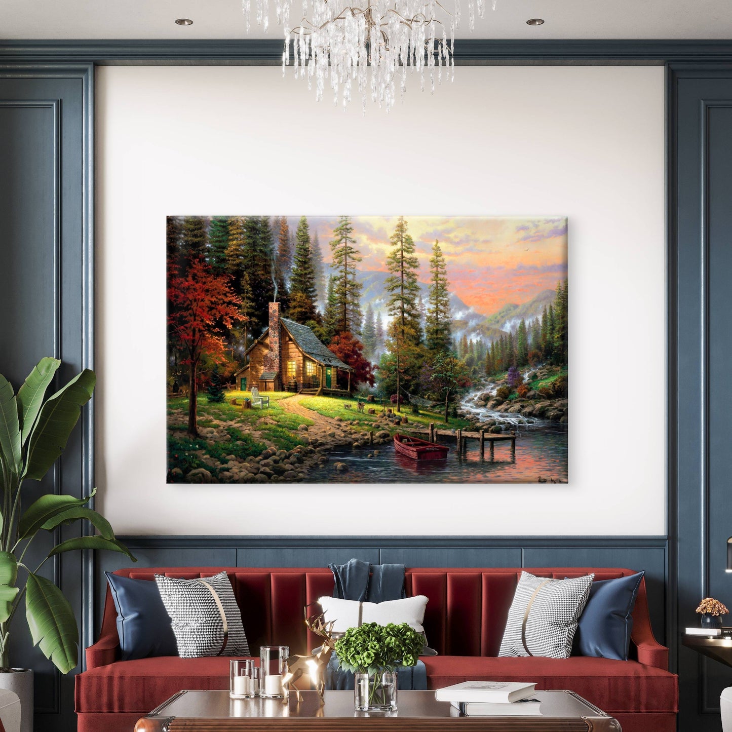 Peaceful Lake House Forest Wall Art Decor 100% Australian Made