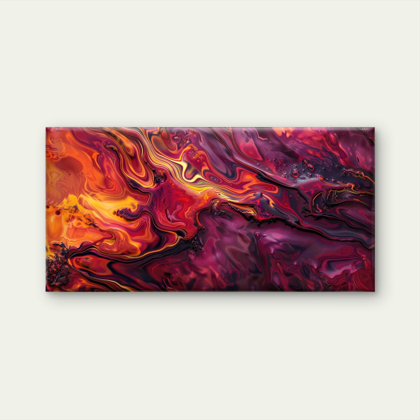 Colourful Acrylic Bubbles Fluid Wall Art Canvas Office Home Room Framed 120x60cm