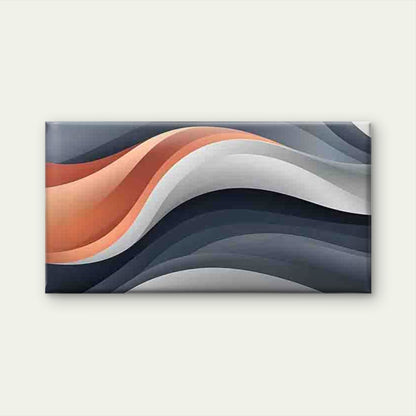 Gradient Wave Pattern Wall Art Canvas Office Home Room Framed 120x60cm