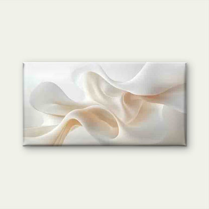 Abstract Flowing White Shapes Wall Art Canvas Office Home Room Framed 120x60cm - Bella Home Decor