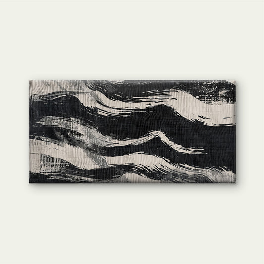 Japanese Sumi e Style Abstract Wall Art Canvas Office Home Room Framed 120x60cm