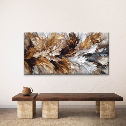 Elegant Feather Artwork Wall Art Canvas Office Home Room Framed 120x60cm - Bella Home Decor