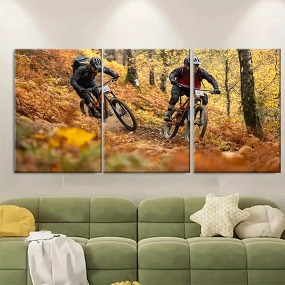3pcs Kirroughtree Biking Bruntis Loch Wall Art Set Canvas Framed 40x60cm - High Quality Print 100% Australian Made Wall Canvas Ready to Hang