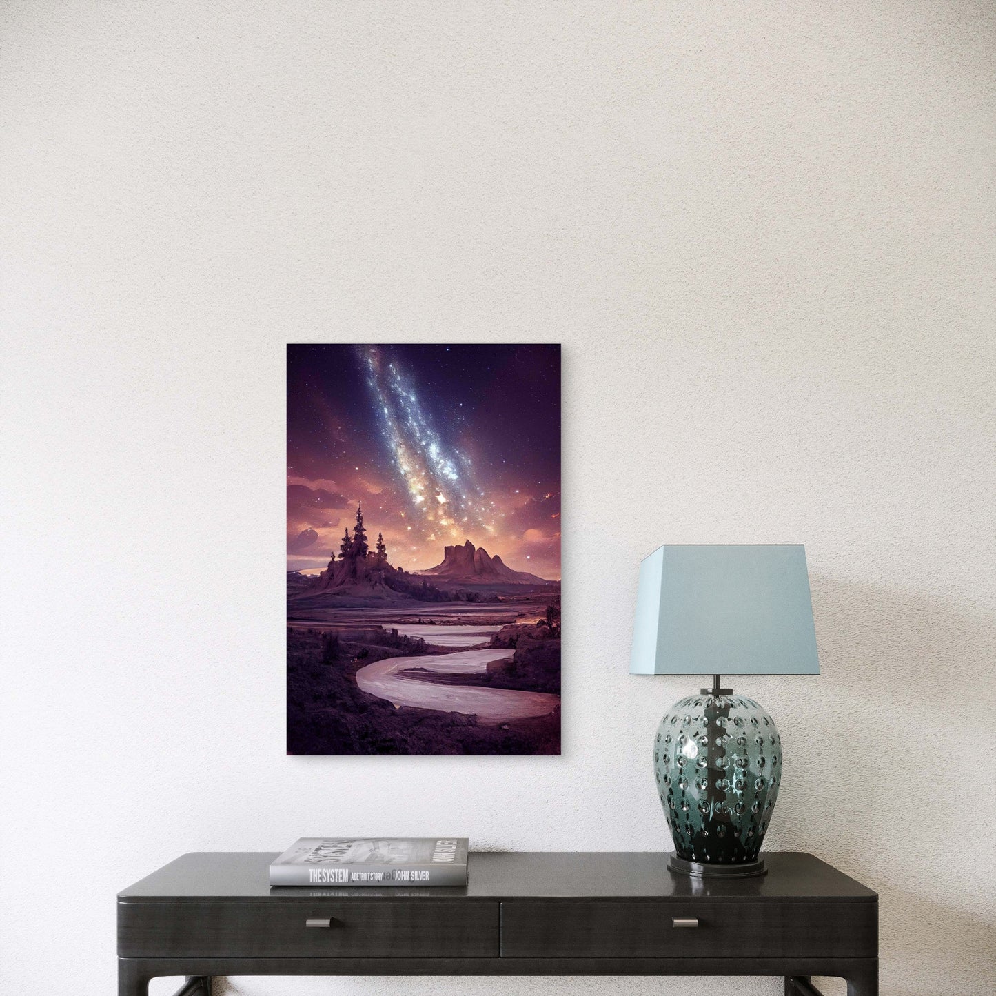 A Beautiful Night Sky with a Shooting Star 60x90cm Metal Print Ready to Hang