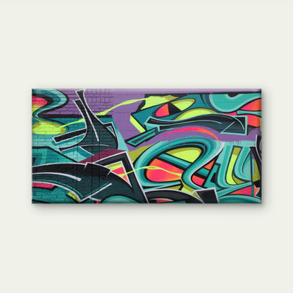 Vibrant Graffiti Decoration Wall Art Canvas Office Home Room Framed 120x60cm