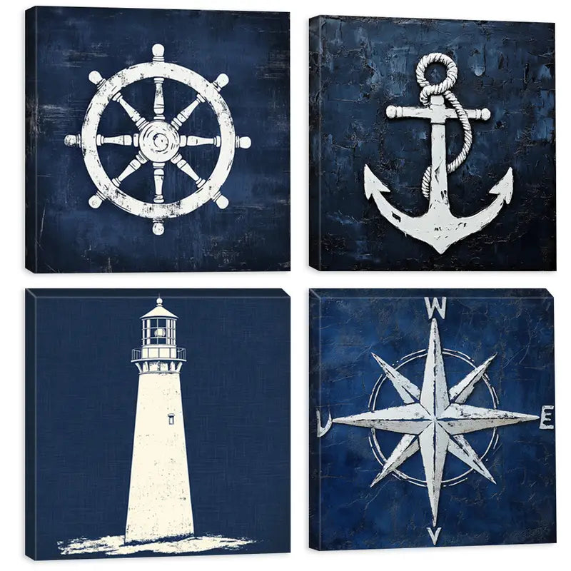 4pcs Lighthouse Canvas Print   Wall Art Canvas Framed
