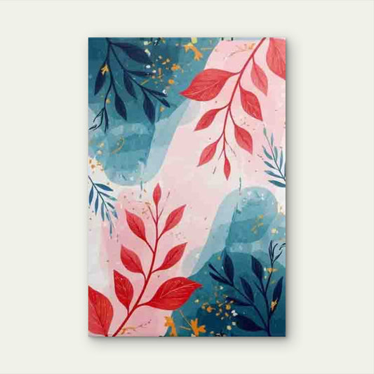 Leaf Dance in Multicolor 60x90cm Metal Print Ready to Hang