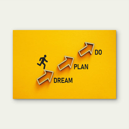 Dream Plan Do Motivational Business Concept 5mm thick Plastic Poster Ready to Hang 90x60cm