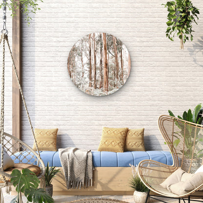 Pastel Colored Gum Tree Forest Acrylic Glass Rounded Print Tempered Glass Wall Art 100% Made in Australia Ready to Hang