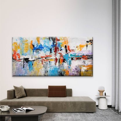 Abstract Colorful Painting Wall Art Canvas Office Home Room Framed 120x60cm