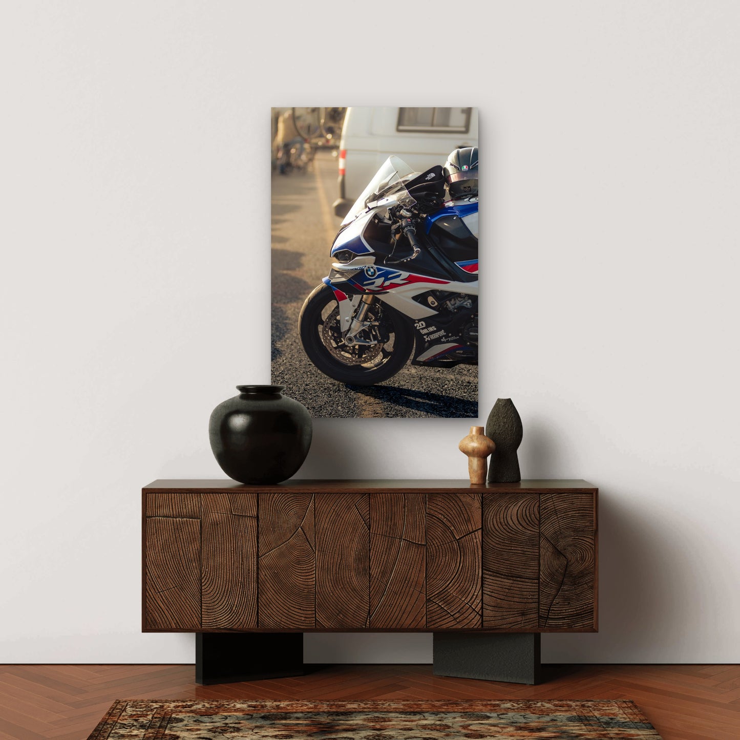 BMW S1000RR Motorrad Superbike Sport Racing 40x60cm Metal Print Ready to Hang