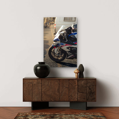 BMW S1000RR Motorrad Superbike Sport Racing 40x60cm Metal Print Ready to Hang