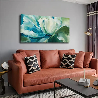 Minimalist Art Deco Abstract Tulip Wall Art Canvas Office Home Room Framed 120x60cm - Bella Home Decor