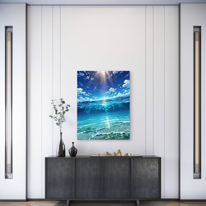 Mysterious World of the Ocean Depths 60x90cm Metal Print Ready to Hang - Bella Home Decor
