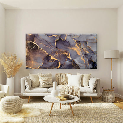 Abstract Gold And Grey Flow Wall Art Canvas Office Home Room Framed 120x60cm