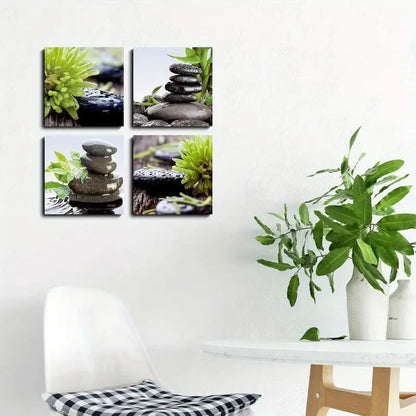 4pcs Zen Meditation Canvas  Wall Art Canvas Framed