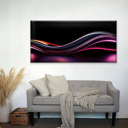 Modern Abstract Wave Wall Art Canvas Office Home Room Framed 120x60cm - Bella Home Decor