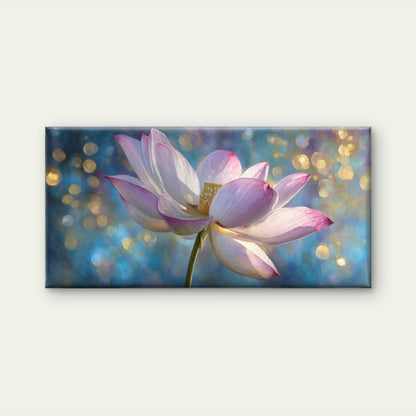 White & Pink for Lotus Flower Wall Art Canvas Office Home Room Framed 120x60cm