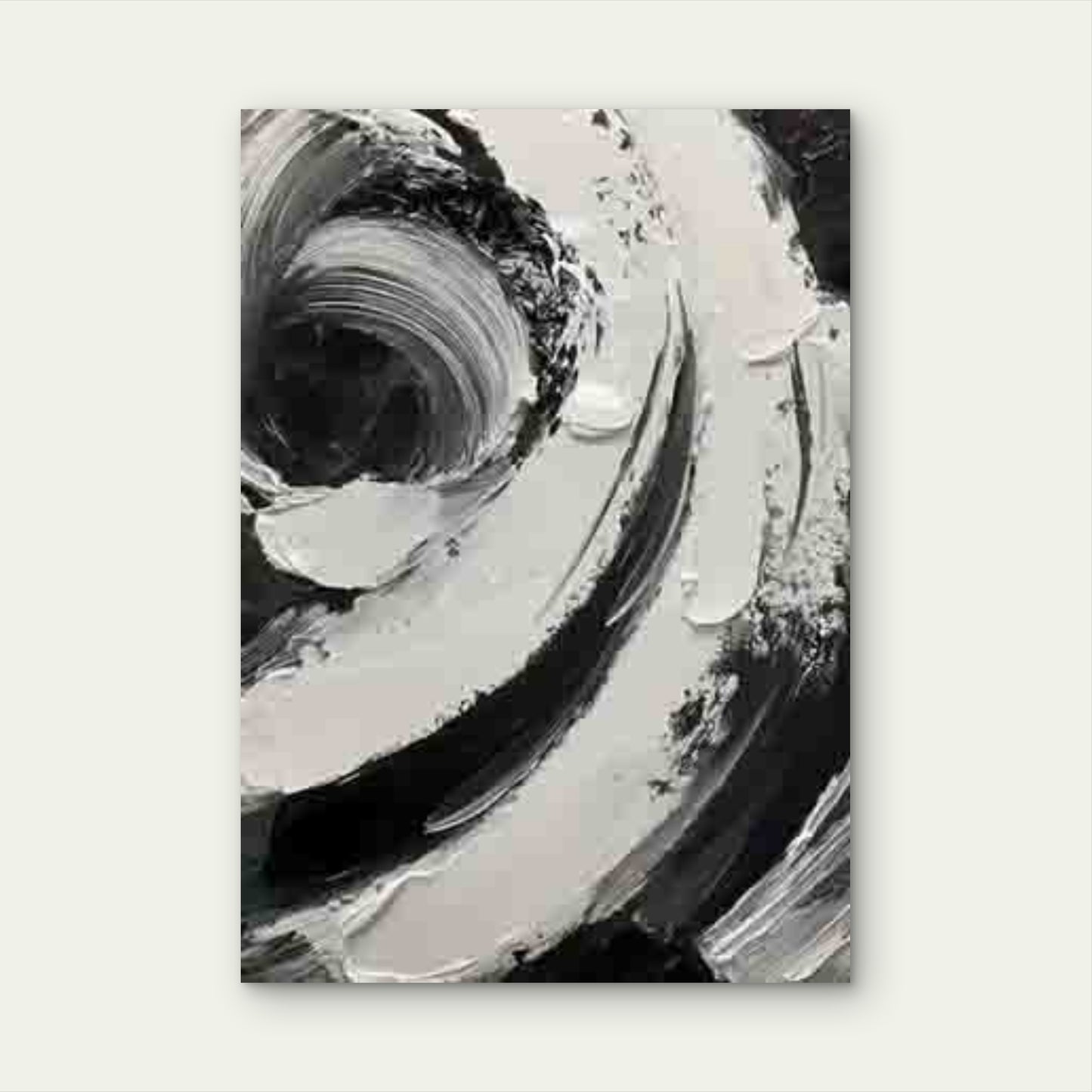 Abstract Monochrome 60x90cm Metal Print Ready to Hang - Bella Home Decor