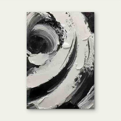 Abstract Monochrome 60x90cm Metal Print Ready to Hang - Bella Home Decor