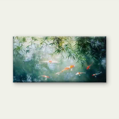 Zen Koi Fish Wall Art Canvas Office Home Room Framed 120x60cm