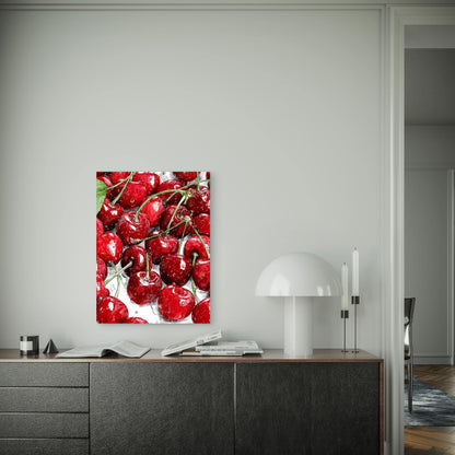 Juicy Cherries Metal Print Ready to Hang