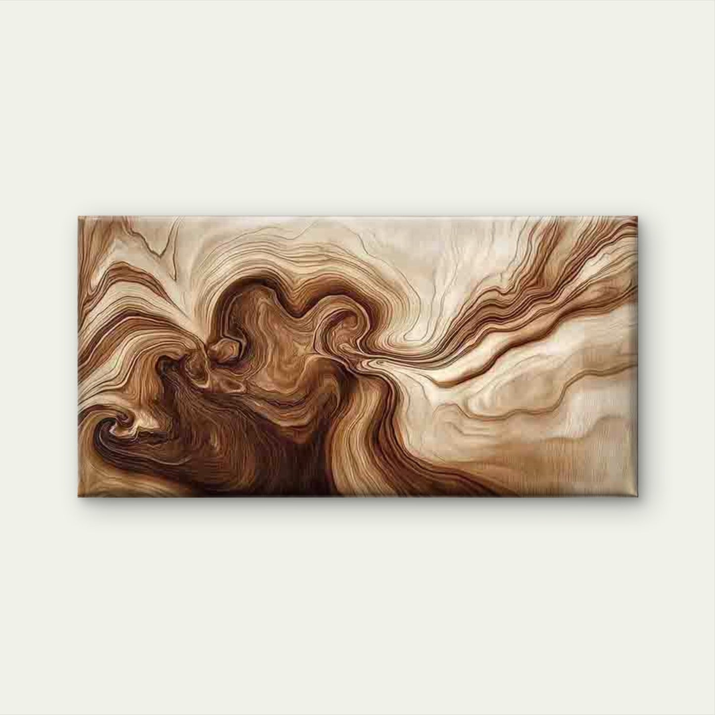 Abstract Brown Marble Texture Wall Art Canvas Office Home Room Framed 120x60cm - Bella Home Decor