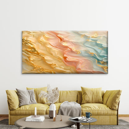 Ethereal Gilded Helix Wall Art Canvas Office Home Room Framed 120x60cm