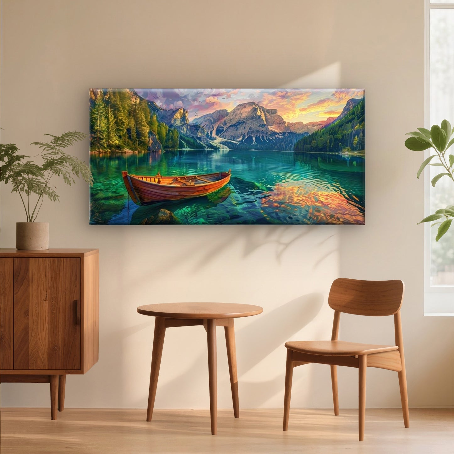 Colorful Clouds Landscape Wall Art Canvas Office Home Room Framed 120x60cm - Bella Home Decor