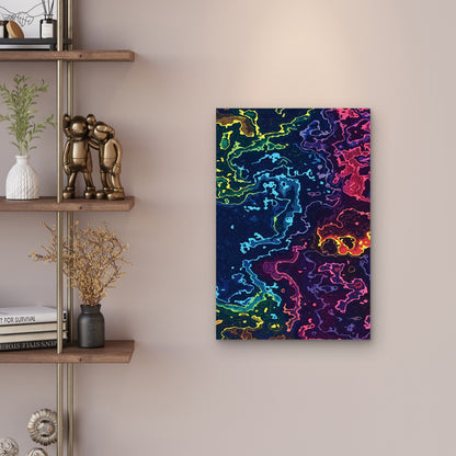 Psychedelic Abstraction Surreal Painting  60x90cm Metal Print Ready to Hang - Bella Home Decor