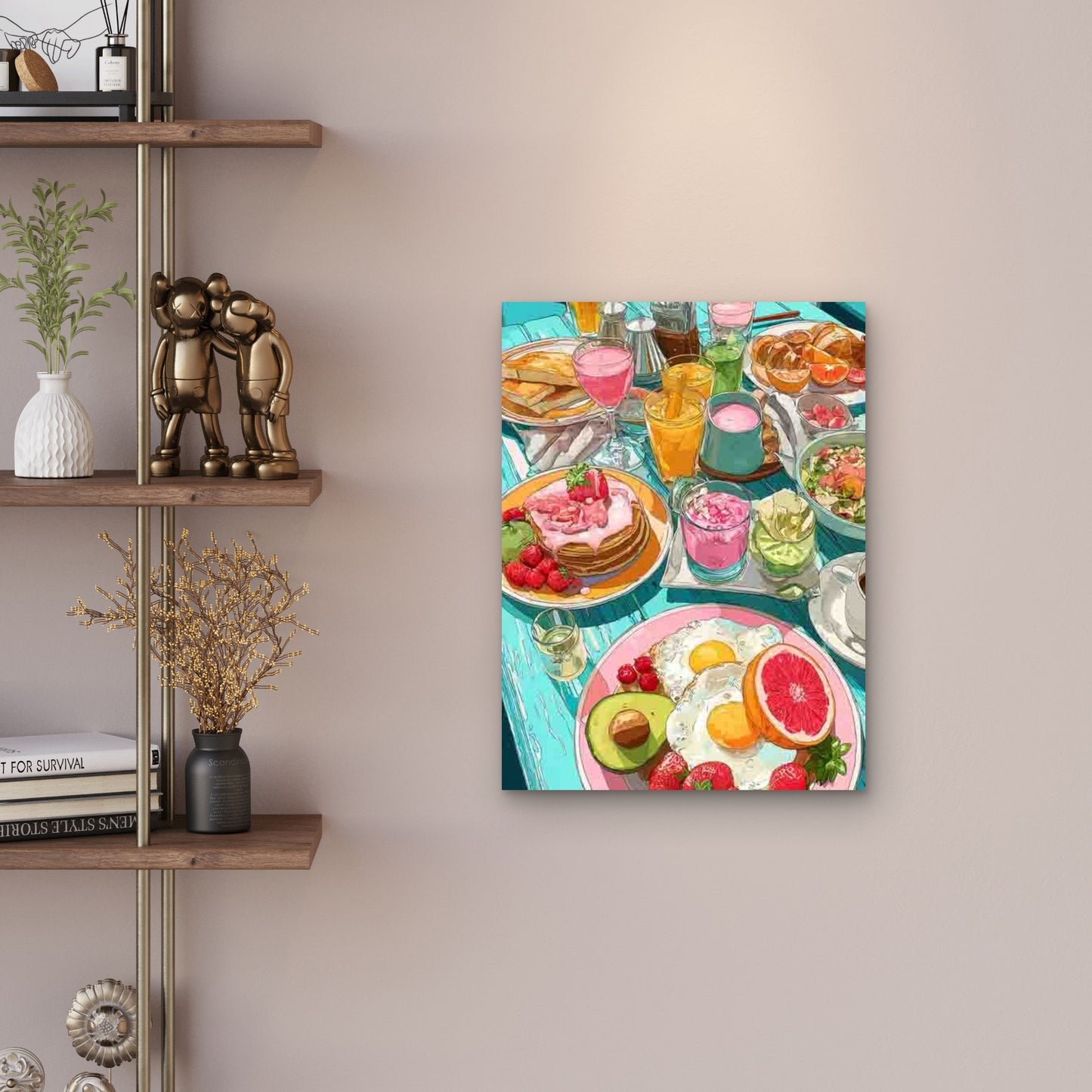 Mama's Kitchen Brunch Decor 60x90cm Metal Print Ready to Hang