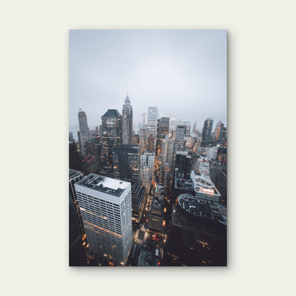 High Angle View Buildings City 40x60cm Metal Print Ready to Hang