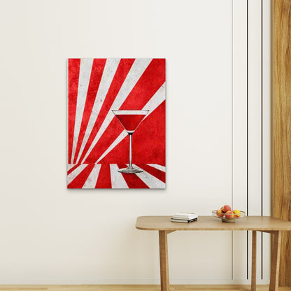 Modern Abstract Martini Art 60x90cm Metal Print Ready to Hang - Bella Home Decor
