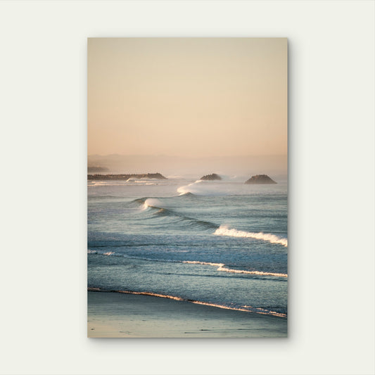 Ocean Waves Breaking Near A Shore 60x90cm Metal Print Ready to Hang