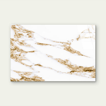White Calacatta Marble Tempered Glass Printing Wall Art Australian Made Quality