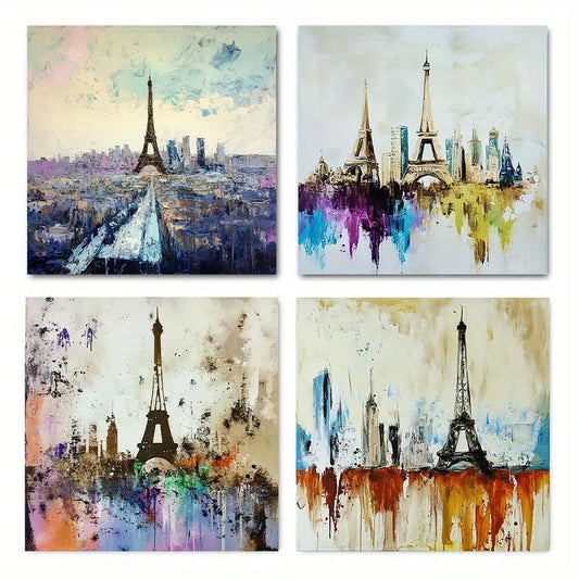 4pcs  Nature Wilderness Photograph Picture Wall Art Canvas Framed