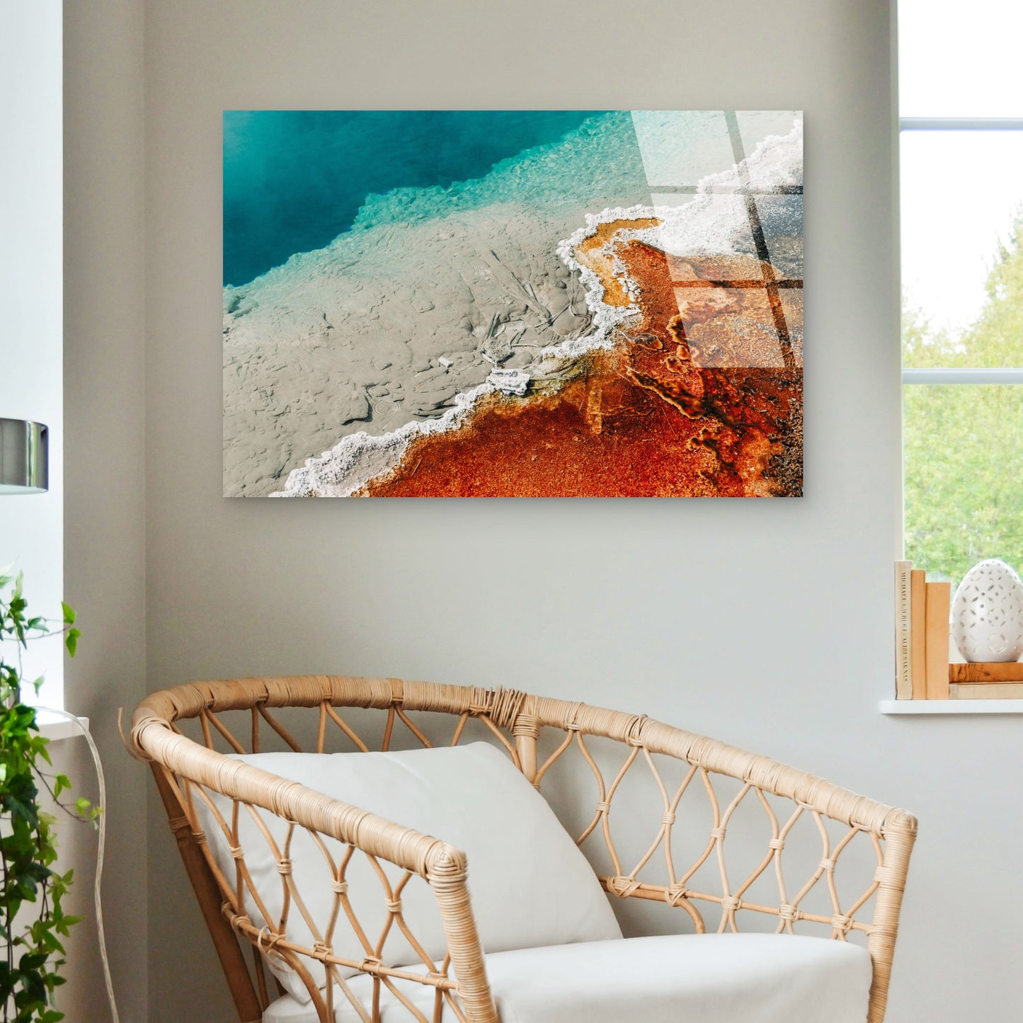Yellowstone Grand Prismatic Spring Acrylic Glass Printing Wall Art Australian Made Quality