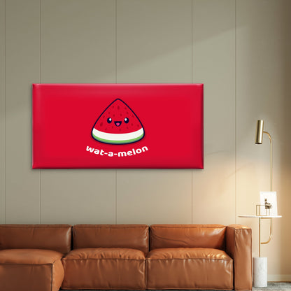 Bold Red Melon Cartoon Wall Art Canvas Office Home Room Framed 120x60cm