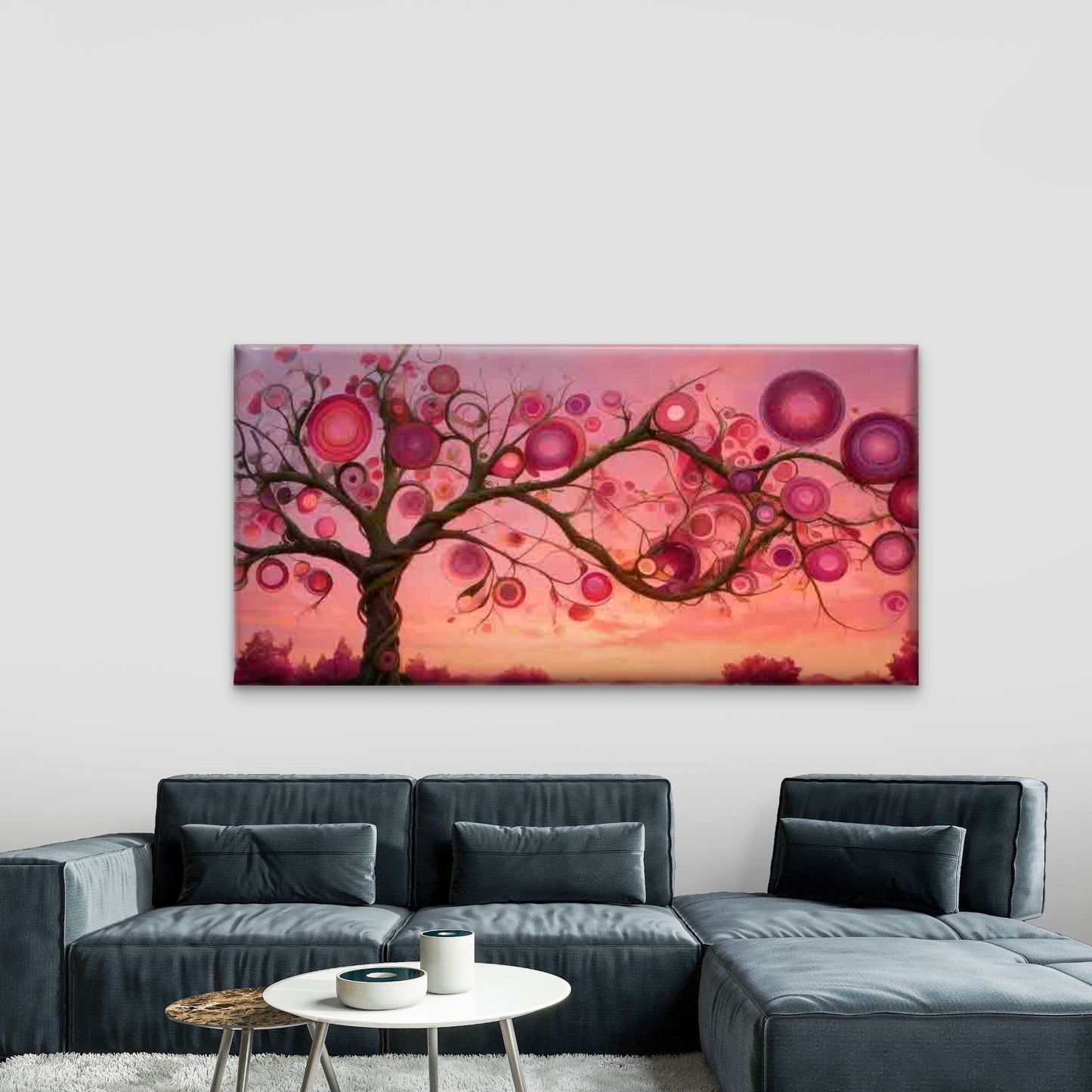 Soft Pink Abstract Fluid Wave Wall Art Canvas Office Home Room Framed 120x60cm - Bella Home Decor